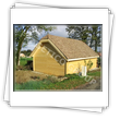 House with walls obtained by housing - outside view