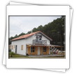 House with walls from panels preassebled (framework) - outside view