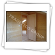 House with walls from panels preassebled (framework) - inside view
