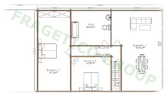 Wooden house first floor plan - code FRG 84 (37P + +47E) + 10 T