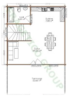 Wooden house ground floor plan - code FRG 92(46P+46E)+24T+24B