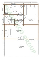Wooden house first floor plan - code FRG 92(46P+46E)+24T+24B