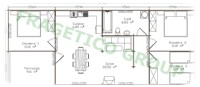 Wooden house plan code P FRG 75+9T