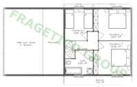 Wooden house first floor plan code P FRG 117(67P+50E)+7B+26G