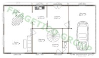 Wooden house plan code P FRG 117(67P+50E)+7B+26G