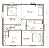 Wooden house first floor plan - code FRG 128 (64P+64E)+40T