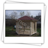 Gloriette hexagonale FRG 4000 P avec le cote de 2,0 m
