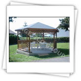 Gloriette hexagonale FRG 5000 avec le cote de 2,5 m