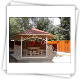 Gloriette hexagonale FRG 5000 avec le cote de 2,5 m