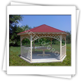 Gloriette hexagonale FRG 5000 avec le cote de 2,5 m