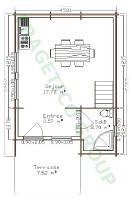 Plan maison en bois Modele FRG 34(28P+6E)+7.5T