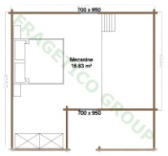 Plan maison en bois Modele FRG 43(26P+17E)+6 T
