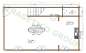 Plan RDC maison en bois Modele FRG 90(45P+45E)+22T+12B