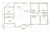 Plan maison en bois Modele FRG 126+65T