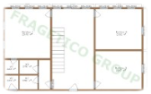 Plan rez-de-chaussee maison en bois Modele FRG 270(135P+135E)