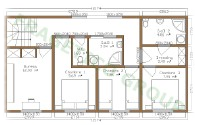 Plan etage maison en bois  Modele FRG 280(182P+78E+21M)