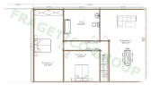 Plan etage maison en bois Modele FRG 115 (63P+52E)