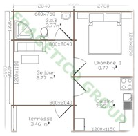 Plan maison en bois Modele P FRG 30+3T