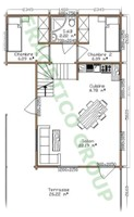 Rez de chaussee maison en bois Modele P FRG 65(47P+18M)+26T
