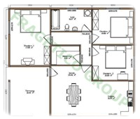 Plan maison en bois Modele P FRG 86+16T - C