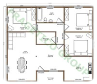 Plan maison en bois Modele P FRG 98+4T - C