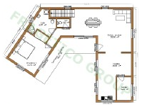 Plan RDC maison en bois Modele P FRG 175(109P+66E)+16T