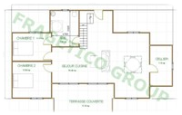Plan RDC maison en bois Modele P FRG 226(113P+113E)+17T+16B