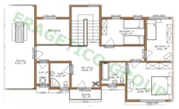 Plan etage maison en bois Modele  P FRG 233(129P+104E)+39T+3B