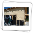 Casa cu peretii din panouri premontate tip osatura-platforma sau timber frame - vedere din timpul montajului