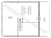 Plan etaj casa din lemn Model FRG 90(45P+45E)+22T+12B