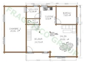 Plan parter casa din lemn Model FRG 139(81P+58E)+7B