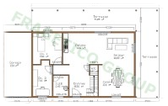 Plan parter casa din lemn Model FRG 154(77 P+77E)+51T+4B+21G