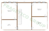 Plan etaj casa din lemn Model FRG 270(135P+135E)