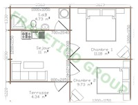 Plan casa din lemn Model P FRG 38+4T