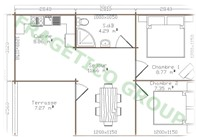 Plan casa din lemn Model P FRG 43+7T