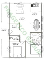 Plan casa din lemn Model P FRG 60+15T