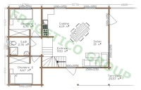 Parter casa din lemn Model P FRG 71(51P+20M)+26T