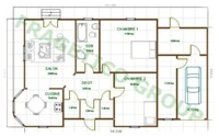Plan casa din lemn Model P FRG 114+19G