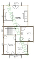 Mansarda casa din lemn Model P FRG 120(60P+60M)+5B+34T