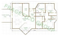 Plan casa din lemn Model P FRG 128+16T