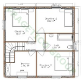 Plan casa din lemn Model FRG 128 (64P+64E)+40T
