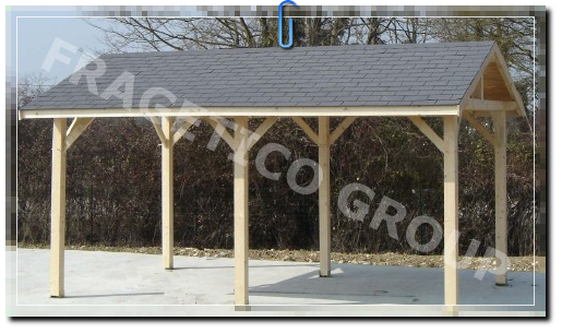 Carport din lemn de rasinoase - Model FRG 6040 
Dimensiuni: 4000 x 6000 mm  
