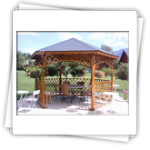 Gazebo esagonalel FRG 4000 con il lato di 2 m