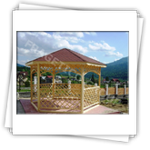Gazebo esagonalel FRG 4000 con il lato di 2 m
