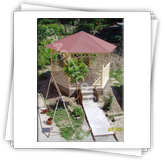 Gazebo esagonalel FRG 4000 con il lato di 2 m