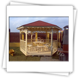Gazebo esagonalel FRG 4000 con il lato di 2 m