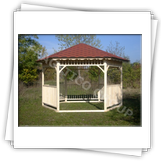 Gazebo esagonale FRG 4000 B con il lato di 2,0 m