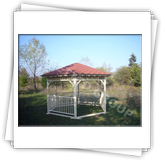 Gazebo esagonale FRG 4000 B con il lato di 2,0 m