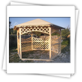 gazebo esagonale FRG 4000 C con il lato di 2,0 m