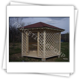 Gazebo esagonale FRG 4000 P con il lato di 2,0 m